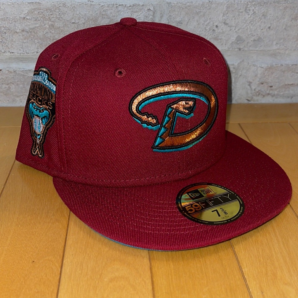 NEW ERA 59FIFTY ARIZONA DIAMONDBACKS FITTED HAT SIZE 7 3/8 TEAL UV 1998 PATCH